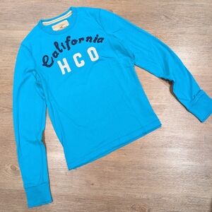 100% Cotton Hollister Blue Long Sleeve T-shirt